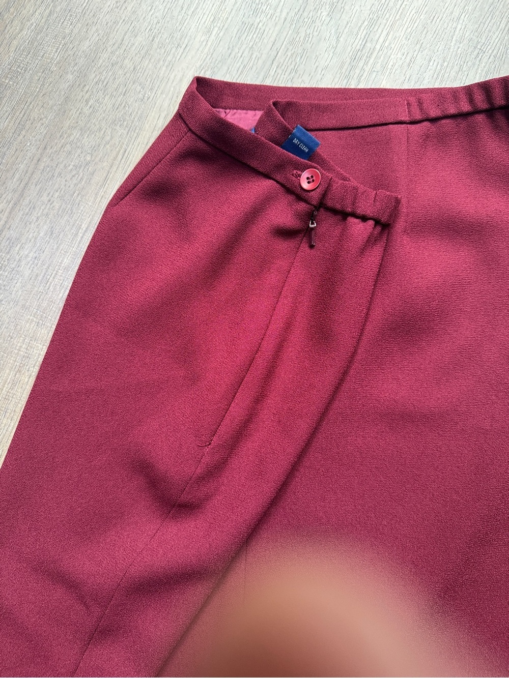 Vintage Karen Scott Burgundy Wine Maxi Skirt - Size 14 - Picture 12 of 13